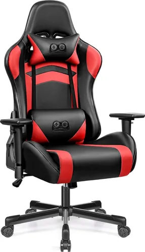 OneGame Gaming Chair Ergonomischer Computerstuhl Racing Style Gamer Stuhl Schwarzrot