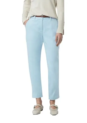comma Chino mit Gürtel - Damen-Hosen mit Mid rise-Bundhöhe und stylishen Gürtelschlaufen, ideal für einen eleganten Look im Alltag.