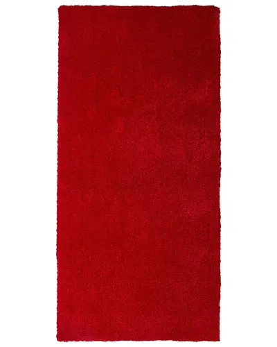 Beliani Shaggy-Teppich Rot 80x150 cm – Hochflor Teppich für Gemütlichkeit - Kuscheliger Shaggy-Teppich in Rot, ideal für eine warme Wohnatmosphäre. Hergestellt aus pflegeleichtem Polyester, bietet er eine weiche Oberfläche und ist für Fußbodenheizung geeignet.