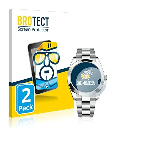 BROTECT (2 Stück Schutzfolie für Rolex Datejust 41 Displayschutz Folie Ultra-Klar