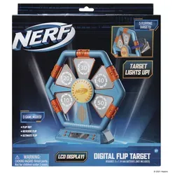 NERF - Digitale Klapp-Zielscheibe - Outdoor-Spielzeug mit 5 umklappbaren Zielen und Bullseye, ideal zur Verbesserung der Treffsicherheit in verschiedenen Spielmodi für Einzel- und Mehrspieler.