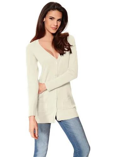 heine Strickjacke Feinstrickjacke, offwhite