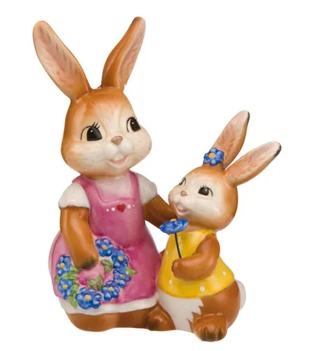 Goebel Hase Ein wunderschöner Blumenkranz Neuheit 2018 Hasenfamilie Osterhase