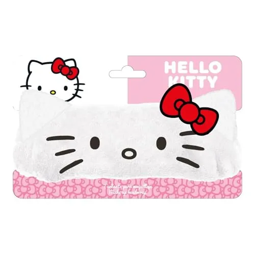 CERDÁ LIFE'S LITTLE MOMENTS Hello Kitty Make-up-Stirnband, weich und verstellbar, ideal für Gesichtsreinigung, Make-up und Spa