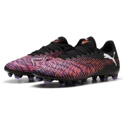 PUMA Unisex Future 8 Play FG/AG Fussballschuh, Black White-Glowing RED, 46 EU - Fußballschuh mit leichtem Mesh-Obermaterial und Strickkragen für optimalen Halt. Innovatives Stollendesign für schnelle Drehungen auf festen Böden und Kunstrasen.