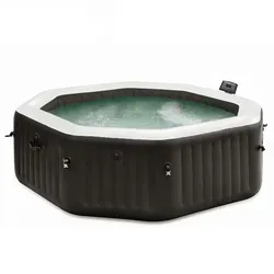 Intex PureSpa Jet Bubble Deluxe - Achtkant-Whirlpool 218 x 71 cm, mit Salzwassersystem für sanfte Wasserpflege und entspannendes Wellness-Erlebnis