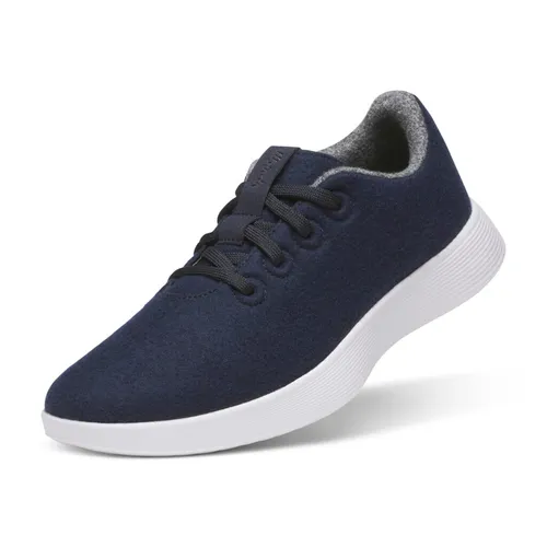 allbirds Sneaker Wool Runner NZ (Merinowolle) navyblau Herren, Größe Euro (US): 44,5 (11,5) - Eleganter Sneaker aus ZQ-zertifizierter Merinowolle, bietet höchsten Komfort und eine perfekte Passform. Nachhaltige Materialien wie die Zwischensohle aus Zuckerrohr und recycelte Schnürsenkel machen ihn zur umweltfreundlichen Wahl.