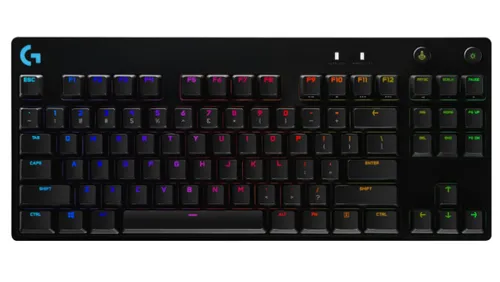 Pro RGB-LED Gaming Tastatur USB (Schwarz) - Mechanische Tenkeyless Tastatur mit LIGHTSYNC RGB, abnehmbares Micro-USB-Kabel und GX Blue Clicky Switches für optimales Gaming-Erlebnis