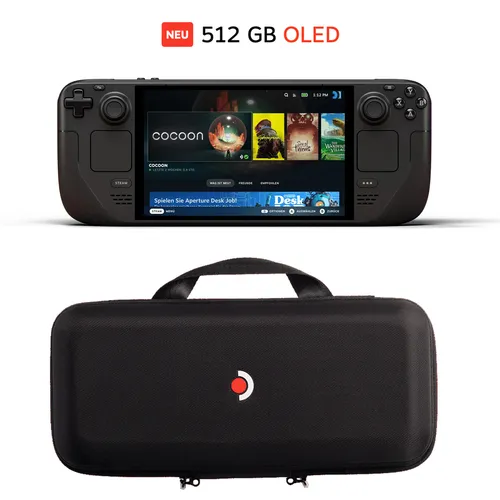 Valve Steam Deck OLED 512 GB - Handheld Spielkonsole (2023), beeindruckende HDR-OLED-Anzeige und bis zu 12 Stunden Akkulaufzeit für intensives Gaming