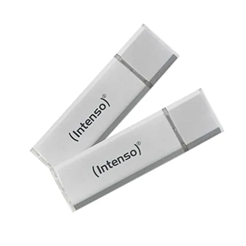 INTENSO Ultra Line USB-Stick 64 GB Doppelpack, 70 MB/s, Silber - Praktisches Doppelpack USB-Sticks mit 64 GB Speicherkapazität und 70 MB/s Übertragungsgeschwindigkeit. Ideal für sichere Datenübertragung und Speicherung, kompakt und benutzerfreundlich.