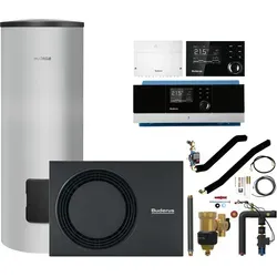 Buderus Wärmepumpen-Hybridsystem WLW-5 MB A H, SH300 Speicher, HYC25, MC110 & RC310