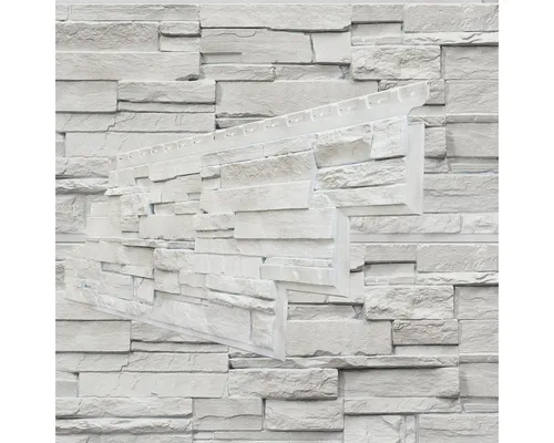 NOVIK Verkleidungspaneel NovikStone DS Platte 105x33cm 10 Stück - elegante Wandverkleidung in hellgrau - Die NovikStone DS Platten bieten eine moderne 3D-Natursteinoptik für Innen- und Außenbereiche. Mit einfachem Montage-System, geringem Gewicht und geprüfter Qualität sind sie ideal für kreative Fassadengestaltung.