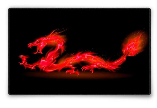 Silent Monsters Gaming und Office Mauspad 24 x 20 cm roter Drache Fantasy rot