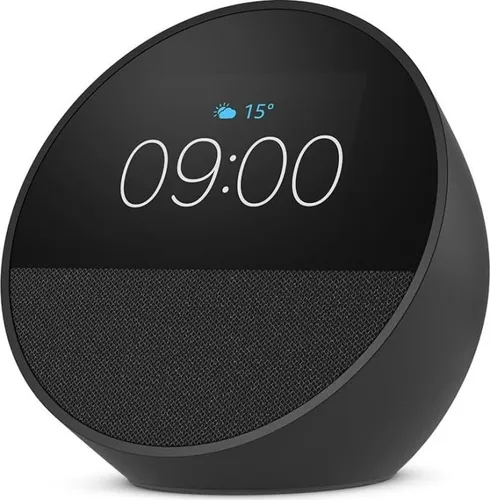 Amazon Echo Spot (2024) - Smarter Wecker mit Alexa, sattem Klang und personalisierbarem Display für dein Zuhause