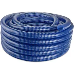 Poppstar PVC Saugschlauch 1 1/4" - 20m flexibler Wasserschlauch - Gartenschlauch mit UV-Schutz und Knickschutz, ideal für Innen- und Außenbereich. Maximale Wassertemperatur 65 °C, für Druck bis 24 bar.