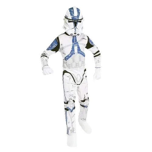 Rubie‘s Offizielle Star Wars - Clone Trooper Kostüm für Kinder Medium M - Offizielles Clone Trooper Kostüm mit Overall, Stulpen und Maske. Ideal für Karneval und Verkleidungen, geprüft nach europäischen Standards für sicheres Spielen.