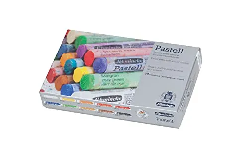 Schmincke Pastellfarbe Kartonset mit 10 Pastellstiften - Starterset - Schreibutensilien und kreatives Starterset mit 10 hochwertigen Pastellstiften aus Deutschland, ideal für Einsteiger und Künstler.