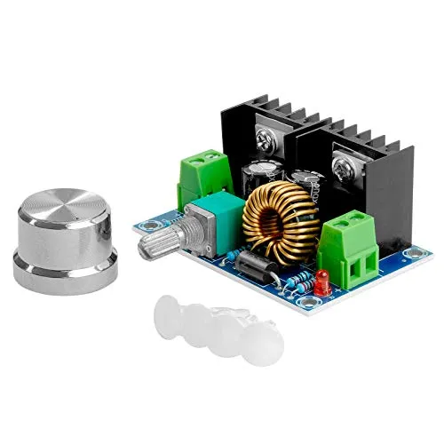 AZDelivery XL4016E1 DC-DC Step Down Buck Converter mit erweitertem Potentiometer, Spannungswandler PWM Einstellbar 4-40V auf 1.25-36V 8A Step Down XH-M401 kompatibel mit Arduino inklusive E-Book!