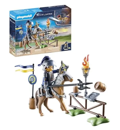 PLAYMOBIL Novelmore 71297 - Übungsplatz für spannendes Rittertraining mit Pferd und Zubehör, ideal für Kinder ab 4 Jahren