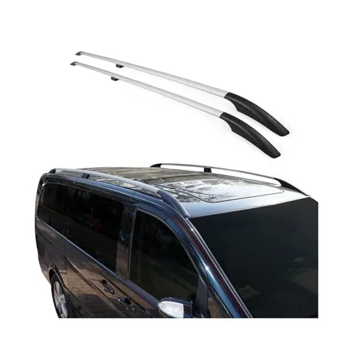 OMAC Dachreling Dachgepäckträger kompatibel mit Porsche Cayenne 9PA 2002-2010 Alu Grau