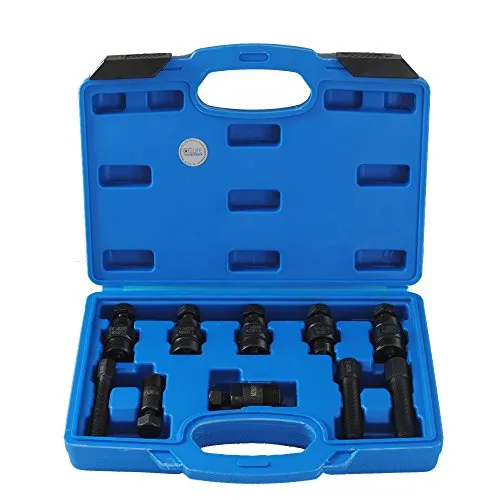 CCLIFE 10tlg Polradabzieher Set für Roller und Motorrad - Schwungscheibenwerkzeuge für Honda, Suzuki, Yamaha uvm. - Hochwertiger Abzieher aus gehärtetem Spezialstahl für präzises Trennen von Schwungrädern.