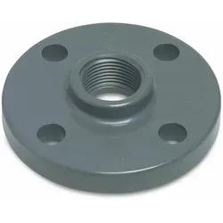Profec - Gewindeflansch Pvc-u Din Flansch Dn15 X 1/2 Zoll Ig - Lk 65 Mit 4 X Ø 14 Mm (pn10/16)