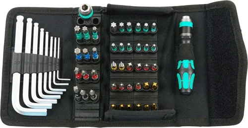 Wera Kraftform Kompakt 100 - 52-tlg. Werkzeug-Set - Werkzeug-Set mit 52 Teilen, ideal für präzises Arbeiten. Hergestellt in der Tschechischen Republik, bietet es höchste Qualität und Langlebigkeit.