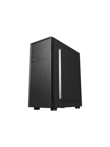 Gembird Fornax 160 - ATX Tower Gehäuse in Schwarz - Elegantes ATX Tower Gehäuse ohne Spannungsversorgung, ideal für individuelle PC-Bauten mit USB/Audio-Anschlüssen.