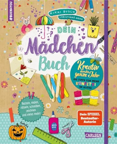 buch4you: Dein Mädchenbuch: Kreativ durch's ganze Jahr: 140 Tipps für mehr Konfetti im Alltag | Bastelbuch ab 10 Jahren mit DIY-Ideen für Upcycling, Naturmaterialien, Makramee uvm.