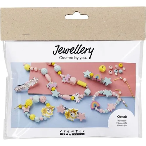 Mini Kreativ Set Schmuck Einhorn Halskette, Armbänder