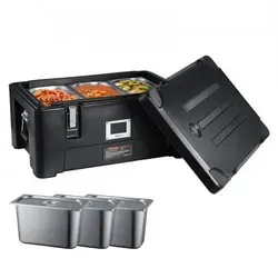 VEVOR Isolierte Thermobox 30L - Tragbarer Lebensmittelträger - Kühlbox für Camping und Reisen mit 30L Kapazität. Maximale Isolationszeit von 6 Stunden, ideal für die Aufbewahrung von Lebensmitteln.