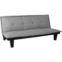 3er-Sofa MCW-C87: Schlafsofa mit Schlaffunktion - Sofas: Klappbares Couch Schlafsofa mit 170x100cm Schlaffunktion, ideal für Gäste und Platzsparend, in elegantem hellgrau.