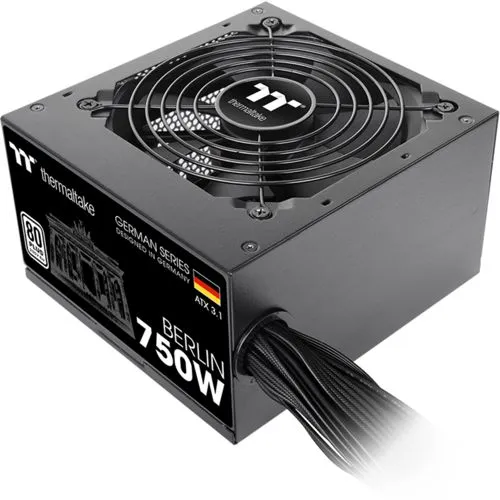 Thermaltake Berlin 750W ATX3.1 Netzteil - Hochwertiges Netzteil mit 80+ Effizienz und ultra-leisem 120mm Lüfter, ideal für stabile Stromversorgung und vollständige ATX 3.1 Kompatibilität.