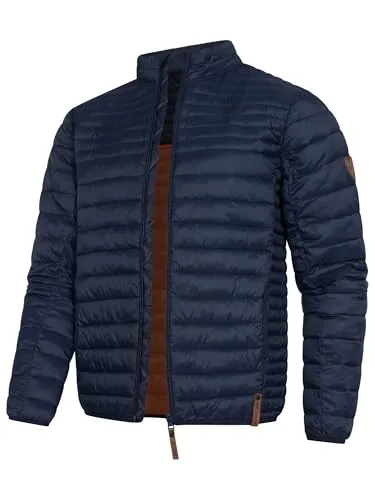 Indicode Herren Islington Steppjacke – Leichte Übergangsjacke in Navy - Funktionsjacken mit sportlichem Schnitt und gleichmäßiger Quersteppung für optimale Wärmeverteilung – ideal für wechselhaftes Wetter.