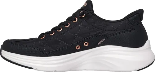 Skechers 150413 Schnürschuh schwarz 37 EU - Sneaker in Größe 37, mit stylischem Rose Gold Trim und bequemem Schnürverschluss, ideal für lässige Outfits und den ganzen Tag.
