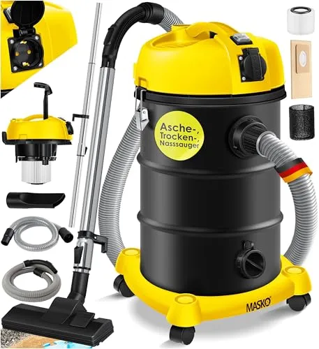MASKO Industriesauger 6IN1, 2300 W - Industriesauger mit 6 Funktionen, leistungsstark mit 2300 W, ideal für Nass- und Trockenreinigung in Werkstätten und Baustellen.