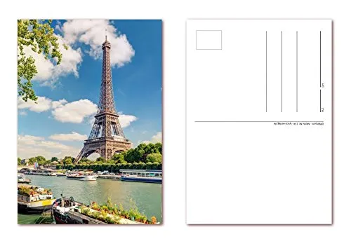 Stück Postkarten Eiffelturm in Paris Frankreich, Ansichtskarten im DIN A6 Format (PKT-134) 12