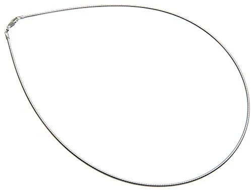 SILBERKETTEN STORE DEIN SCHMUCK ONLINE SHOP Kette aus Sterling-Silber 925/1000, Kettenglieder, Form Omega, 1,5 mm, Länge 38 – 55 cm, Kein Stein