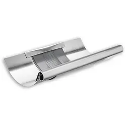 Dachrinnen-Dilatation Grömo, halbrund, Zink - Nenngröße 400 - Entwässerungslösung mit effektiver Bewegungsausgleich-Funktion, ideal für langlebige und sichere Dachrinneninstallationen.