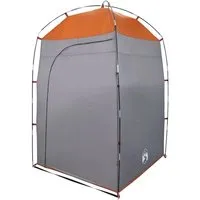 vidaXL Duschzelt Grau Wasserfest - Wasserfestes Duschzelt aus robustem Polyester, ideal für Camping und Outdoor-Aktivitäten. Bietet Privatsphäre für Dusche und Toilette, leicht aufzubauen und transportabel.