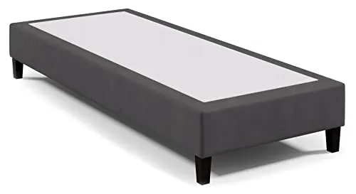 Best for Home Boxspringbett 70x200 cm Graphit - Elegantes Boxspringbettgestell 70x200 cm ohne Matratze, mit robuster Verarbeitung und wasserdichtem, strapazierfähigem Stoff. Ideal für höchsten Schlafkomfort und einfache Reinigung.