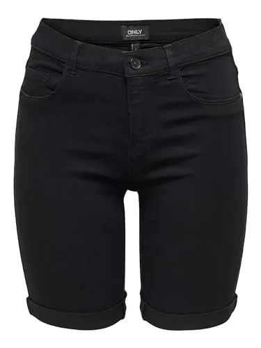 ONLY Jeans-Shorts ONLRAIN - Eng anliegend, mittlere Taille - Damen-Shorts aus 53% LENZING ECOVERO Viscose für umweltbewussten Komfort und perfekten Sitz.