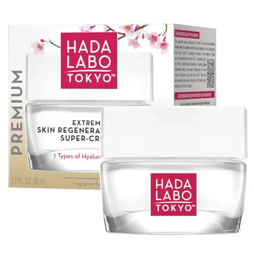 Hada Labo Tokyo Premium Nachtcreme Anti Aging Feuchtigkeitscreme mit Hyaluronsäure für strahlende Haut 50ml