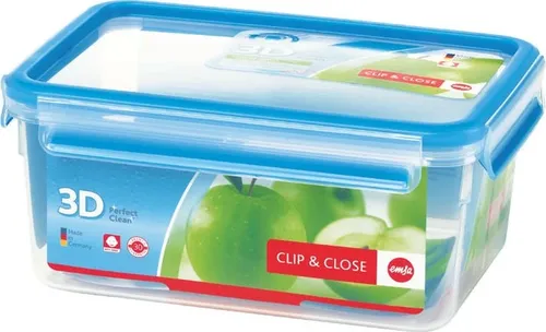 Emsa Frischhaltedose rechteckig 2,3l CLIP CLOSE - Praktische 2,3l Frischhaltedose mit sicherem Clipverschluss, ideal für die Aufbewahrung von Lebensmitteln und zur Reduzierung von Abfall.