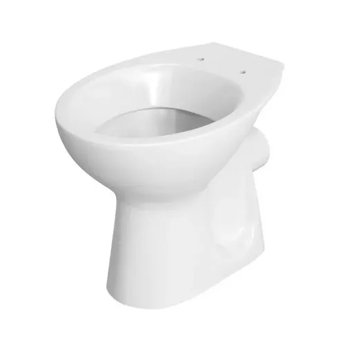 Meissen Keramik Stand-Tiefspül-WC - Hochwertige Standtoilette für Badezimmer, bietet effektive Spültechnologie und elegantes Design in klassischem Weiß.