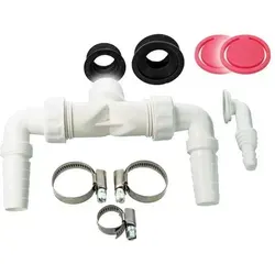 Tecuro - Waschgeräte Doppelanschluss Ø 32/40/50 Mm, Für Trockner Und Waschmaschine - Robuster Kunststoff, Einfache Installation