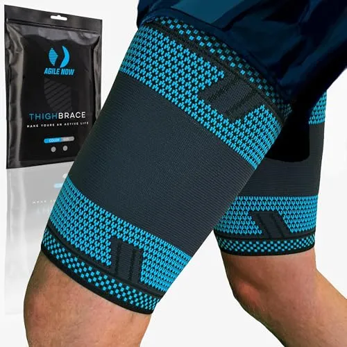 AGILE NOW Oberschenkelbandage - Hochwertige Kompressionsbandage für Männer, rutschfest und ideal für Sport und Alltag