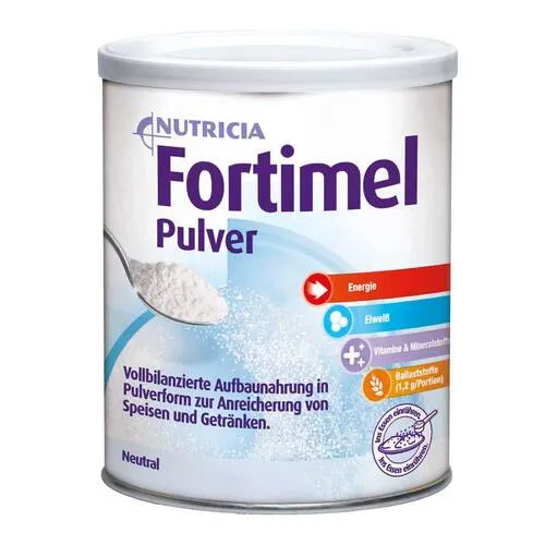 Fortimel Pulver Neutral - Voll ausgewogenes Nährstoffpulver zur Unterstützung bei Mangelernährung, glutenfrei und laktosearm, ideal zur individuellen Speisenanreicherung.