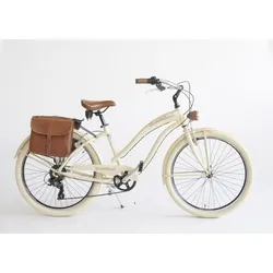 Via Veneto Cruiser 26 Zoll SUN ON THE BEACH Lady beige - Cruiser mit 6-Gang Kettenschaltung, ideal für Cityfahrten und kurze Touren, überzeugt durch seine harmonische Optik und ist ein echter Hingucker.