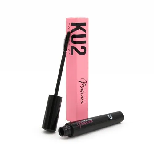KU2 Cosmetics Mascara mit Long-Lasting Curl & Lift-Effekt | Wimperntusche mit Wimpernpflegendem Hyaluron | Mascara Wasserfest Schwarz | Perfekt für Vollere, Längere & Klumpenfreie Wimpern | 8,5 ml